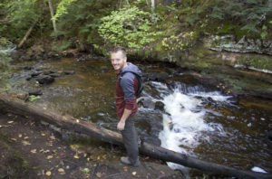 Billy at the top of Chapel Falls