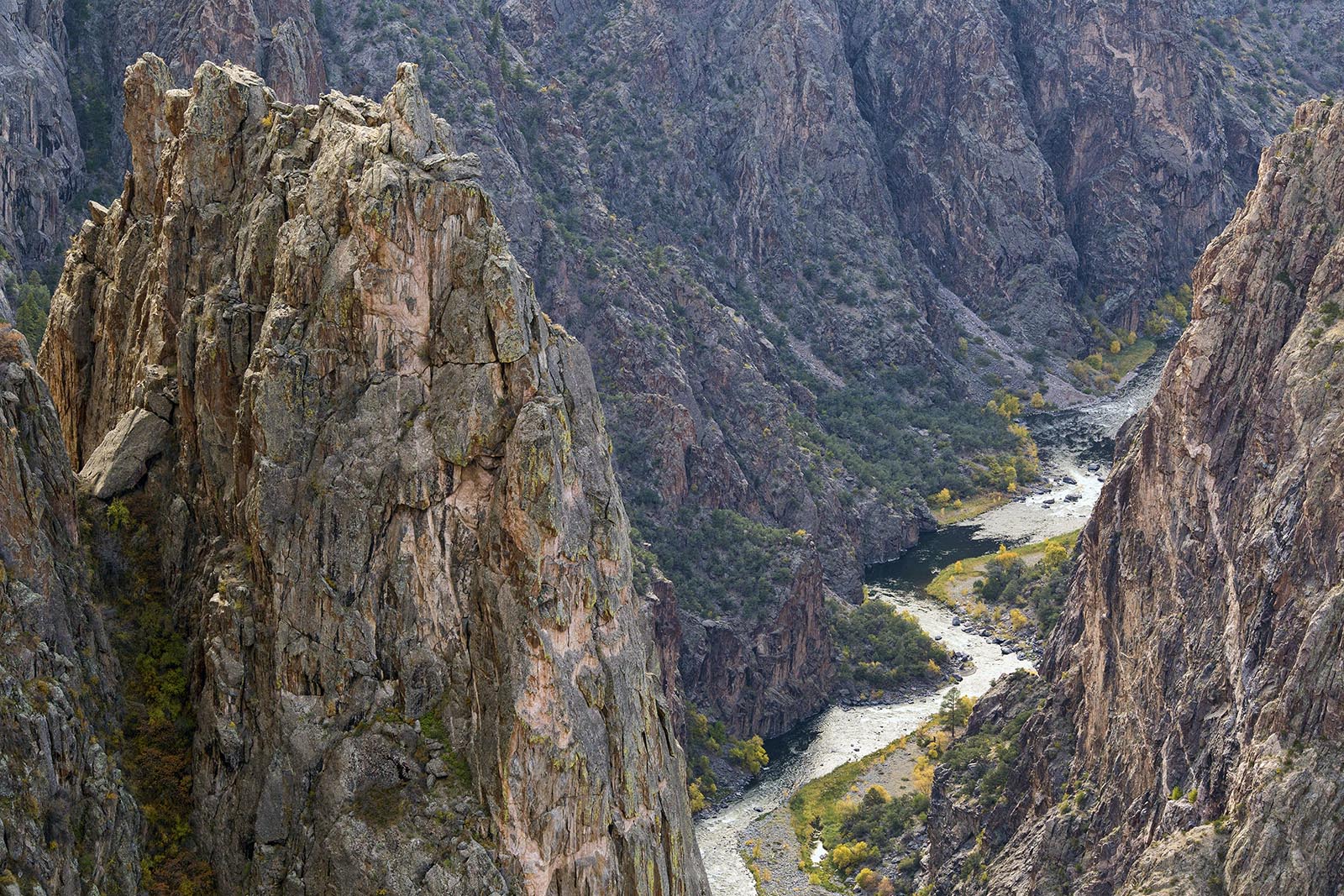 The Gunnison river as seen from an overlook over 2500 feet above.