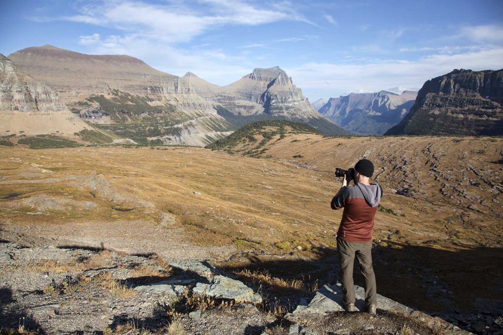 The vastness of Logan Pass on the way to Hidden Lake.