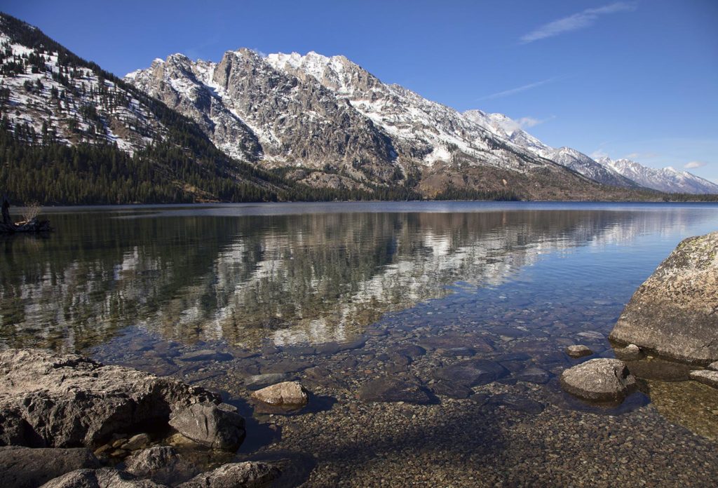 Jenny Lake's coast, minus all the people