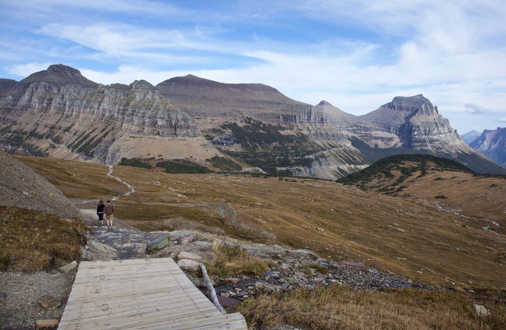 The boardwalk leading to and from Hidden Lake.