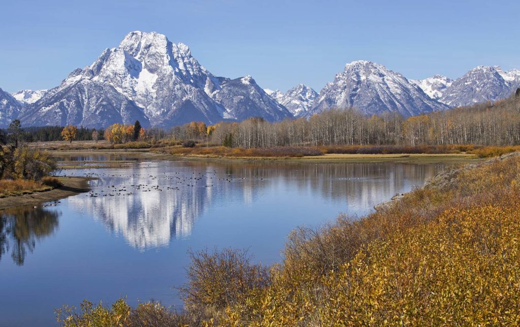 Oxbow bend the way it should be seen. Look at the beautiful aspens!