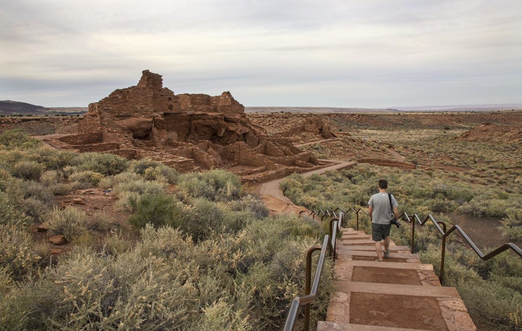 Billy heading down to the Wupatki complex.