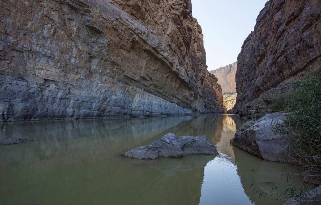 A view from the end of the trail looking up the Rio Grande.