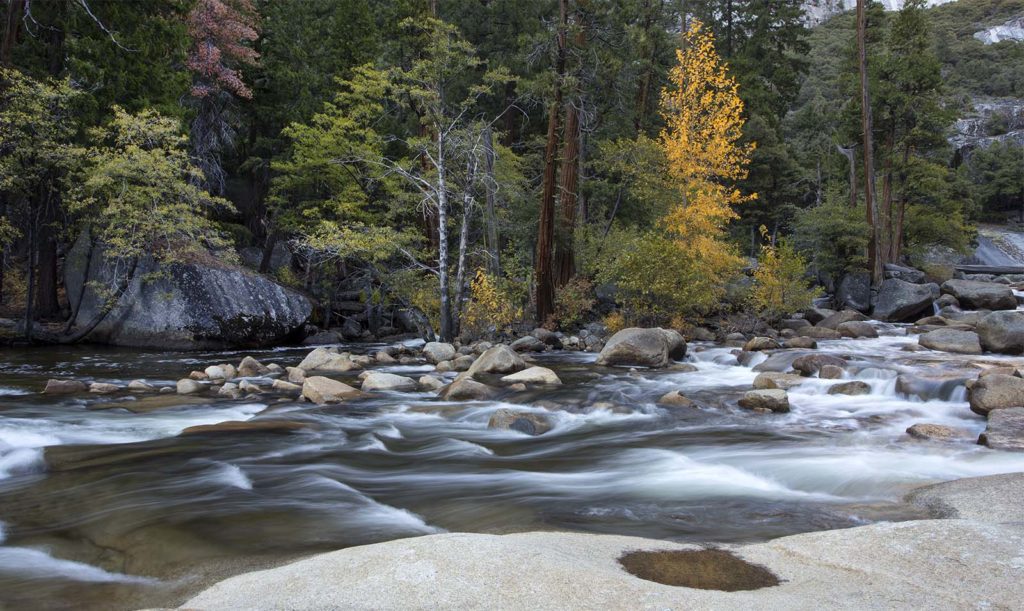 This is the river at the top of the falls. It plunges more than 300 feet over the cliff just to the left (not shown).