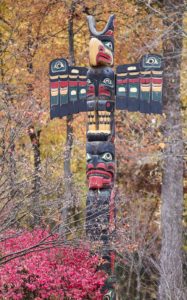 A totem pole in the zoo's Northwest Passage area.